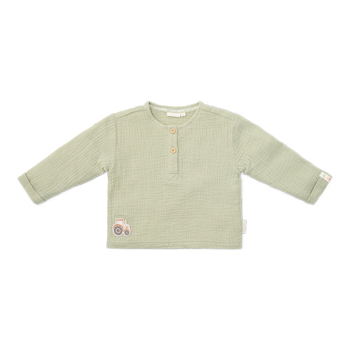 Muslin shirt long sleeve Grass Green