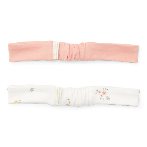 Headbands set of 2 White Meadows / Flower Pink