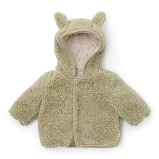 Teddy-Cardigan Soft Green