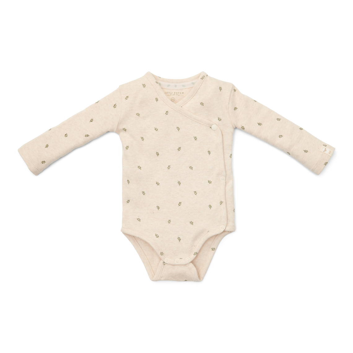 Langärmeliger Wickelbody Green Leaves