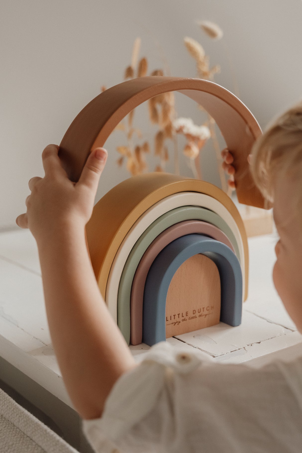 Vintage Regenbogen aus Holz FSC