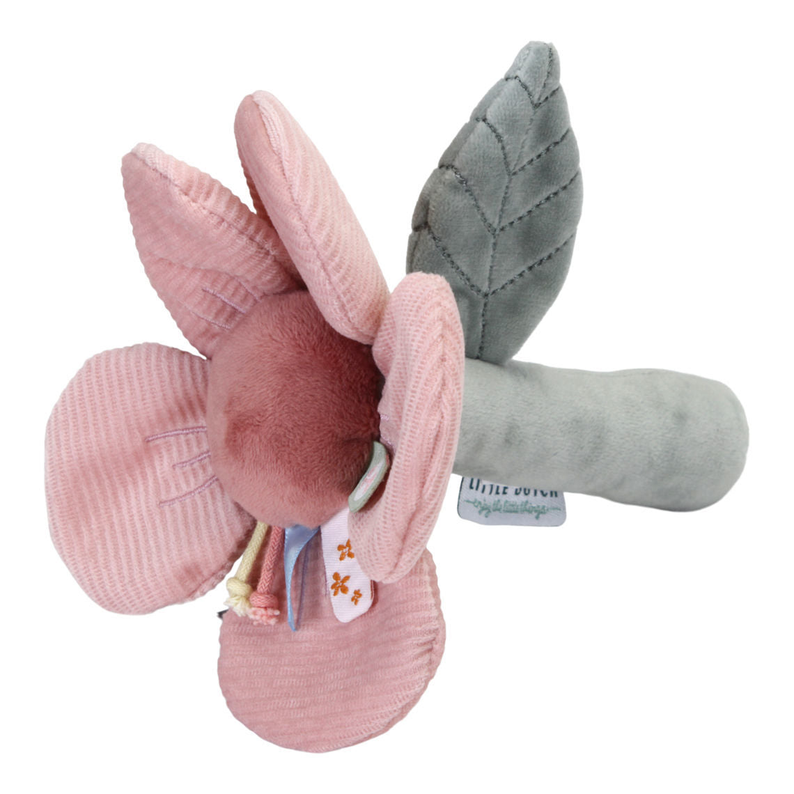 Flowers & Butterflies Rassel Blume rosa