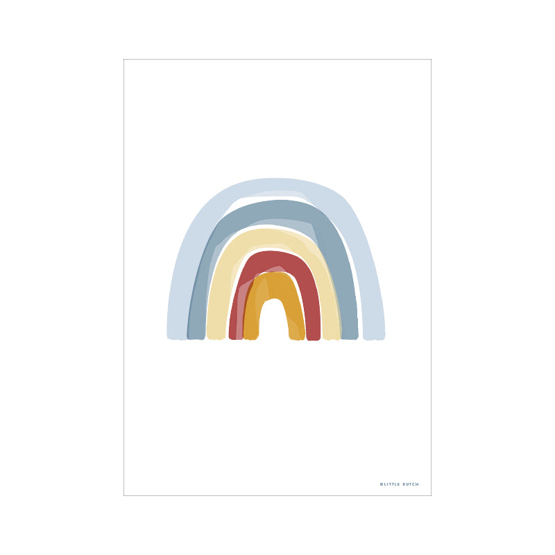 Poster A3 Regenbogen/ABC blau