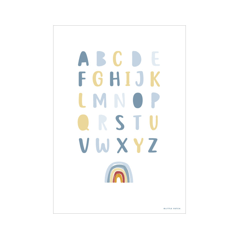 Poster A3 Regenbogen/ABC blau