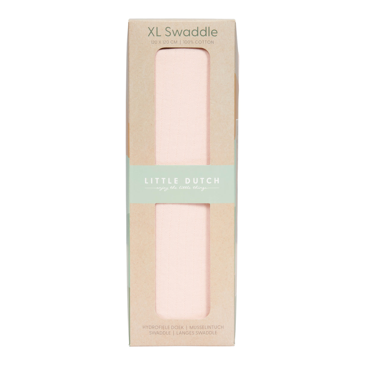 Musselintuch Swaddle 120 x 120 Pure Soft Pink