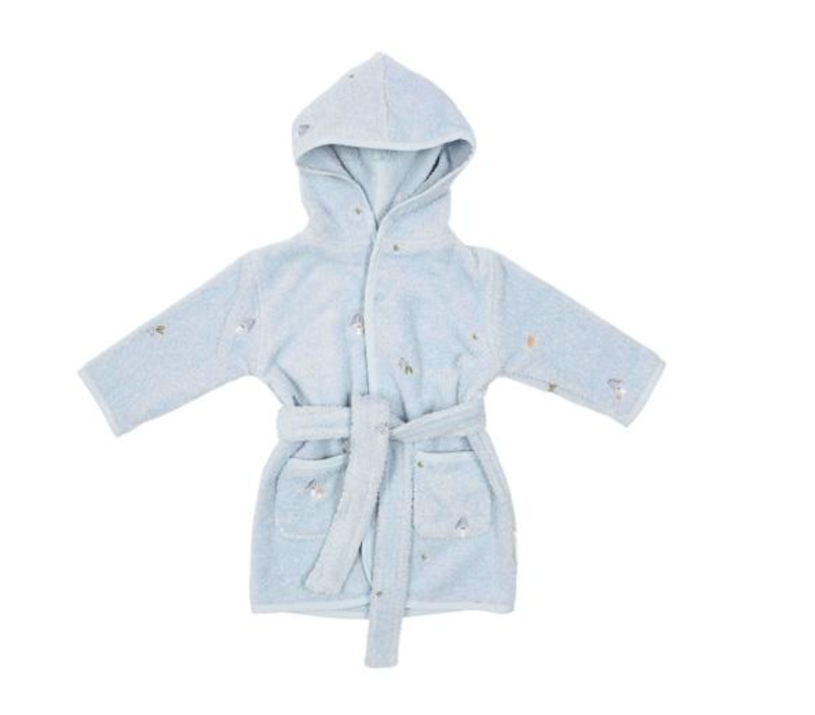 Bademantel embroidered Denim Blue ? 86/92