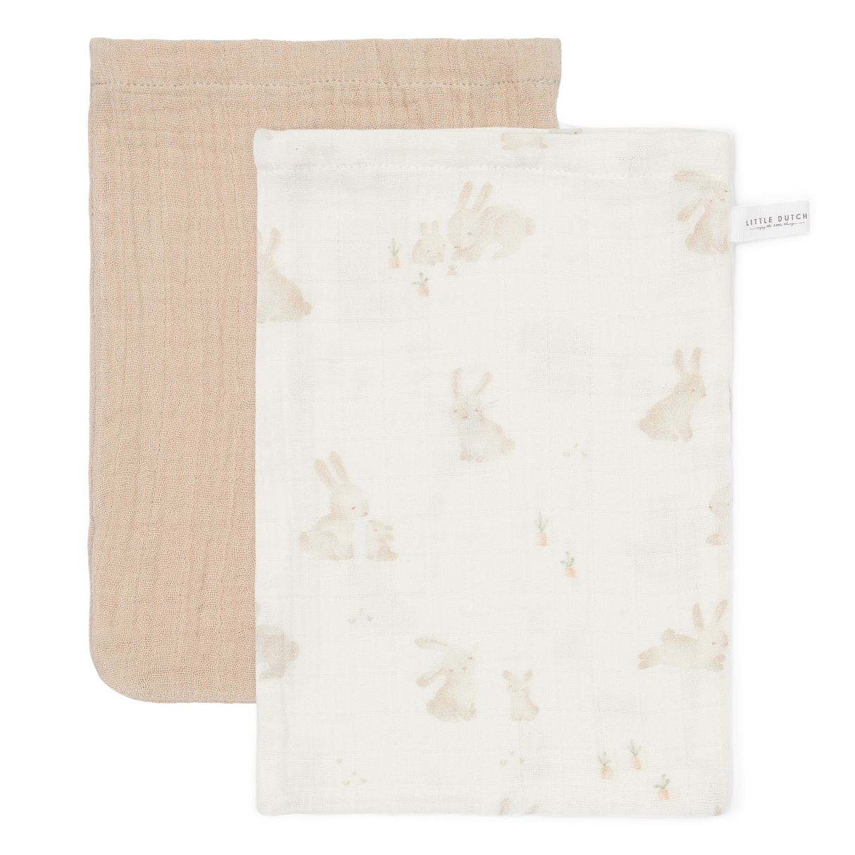 Waschhandschuhe Set muslin Baby Bunny / Beige