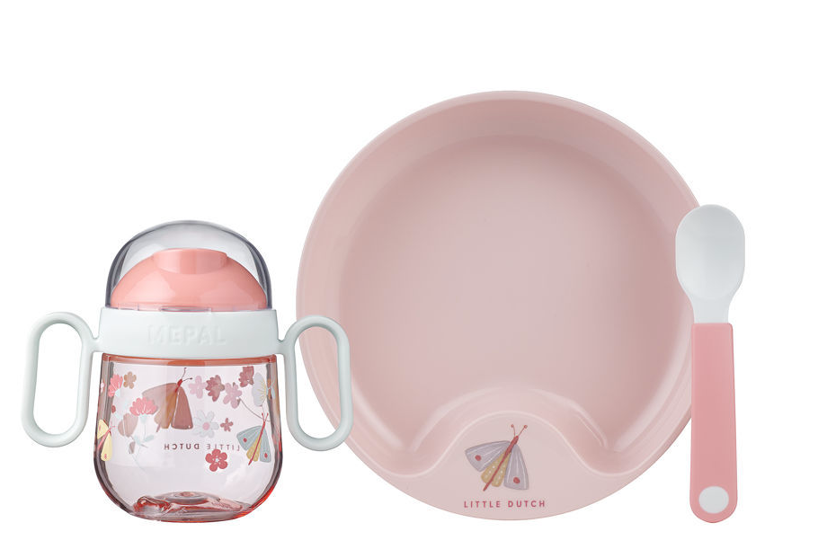 Set Babygeschirr Mio 3-teilig Flowers&Butterflies