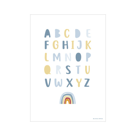Poster A3 Regenbogen/ABC blau