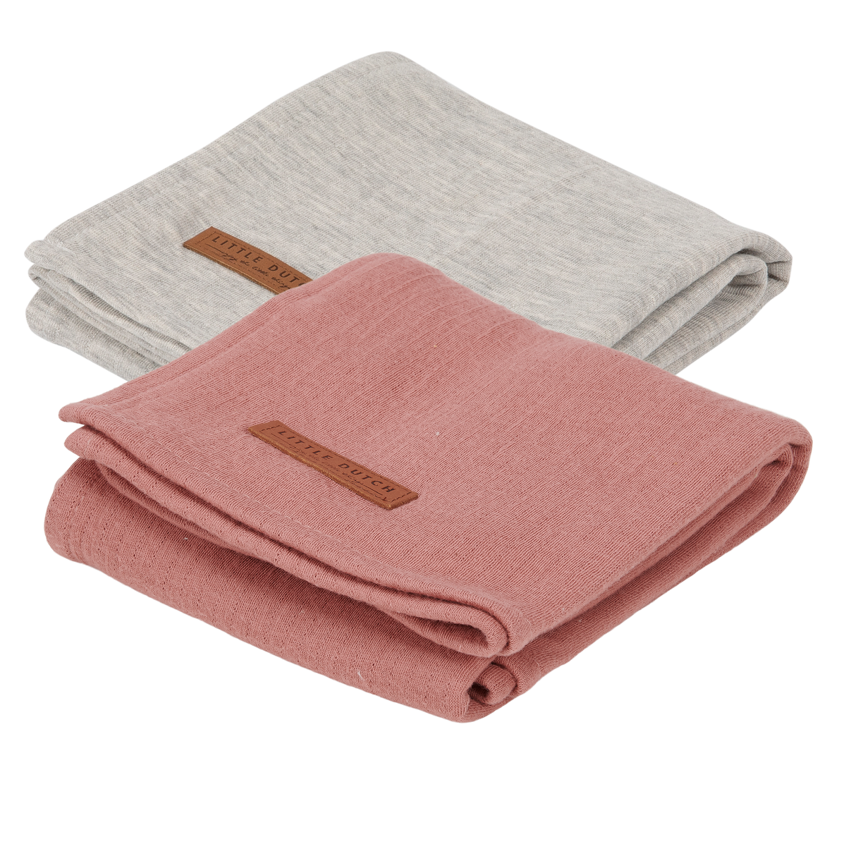 Musselintuch Swaddles 70 x 70 Pure Grey / Pure Pink Blush