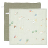 Mundtücher set muslin Little Farm / Olive